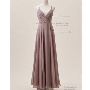 BHLDN mauve bridesmaid dress size xs